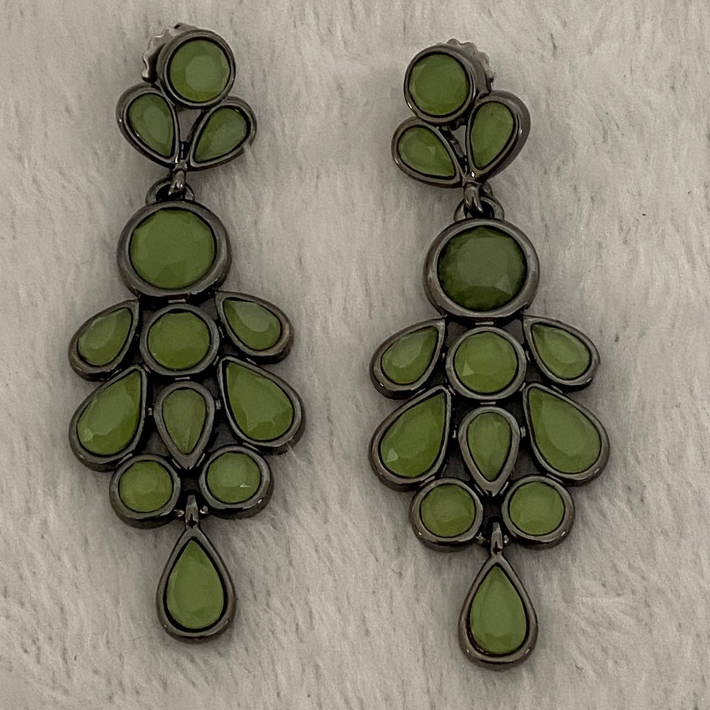 🎉 5 for $25 🎉 Lia Sophia Slow Dance Mint Green Hematite Chandelier Earrings